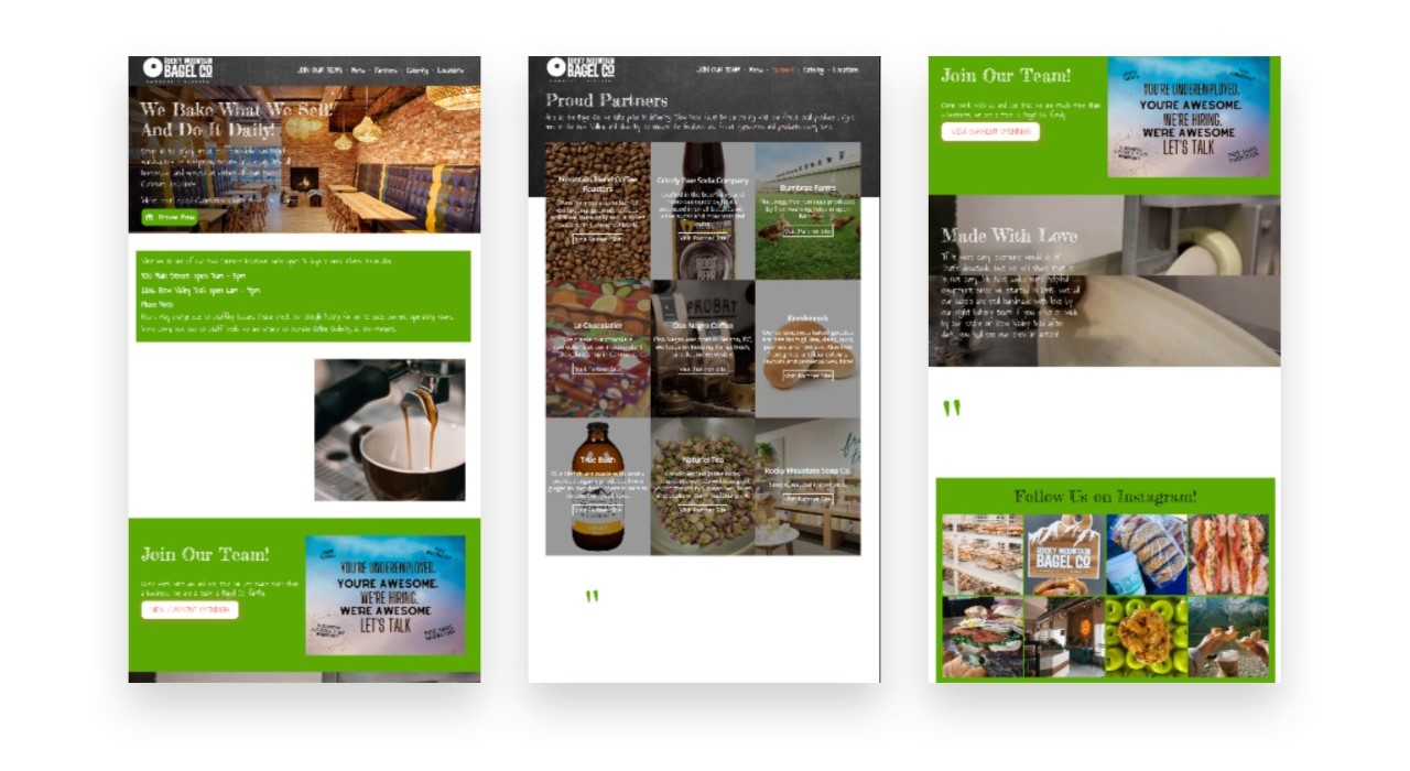 mockups bagel starý web